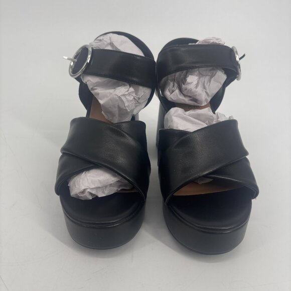 Journee Collection Women's Faux Leather Akeely Strappy Heels Black Size 6 NWB - Picture 7 of 8